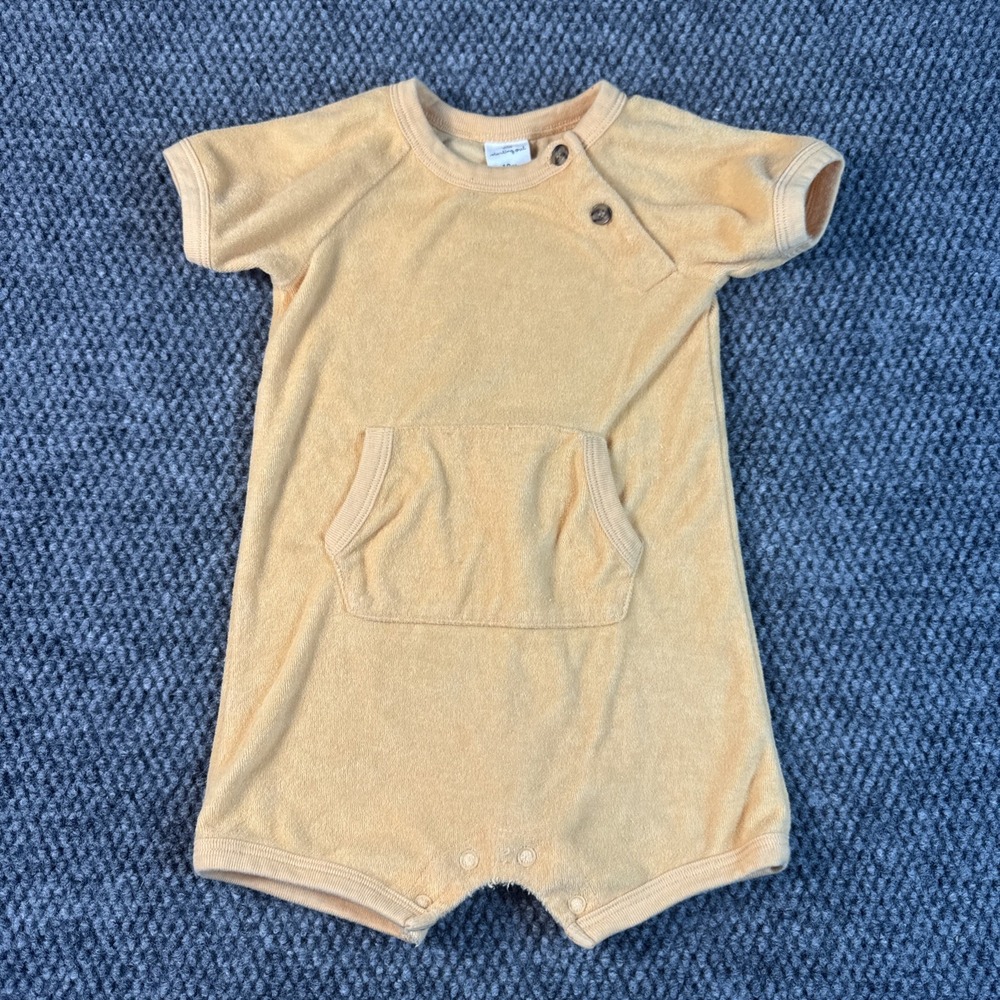 Starting Out Infant Orange Beach Swim Cover Up 18M Baby Cotton Romper